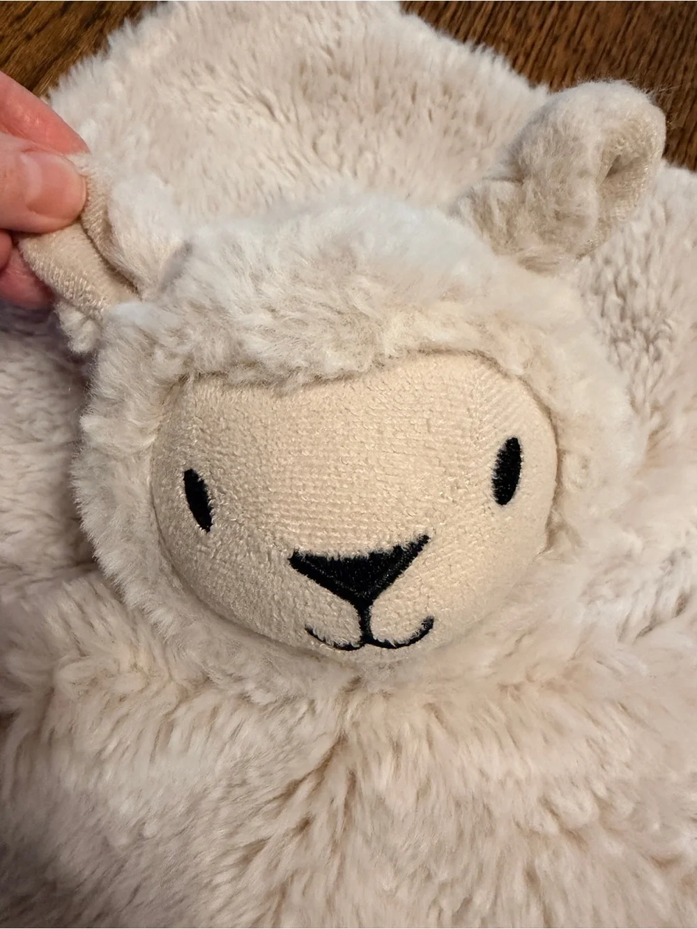 UGG Plush Lamb Lovey Security Blanket Cream 14” Baby Nursery